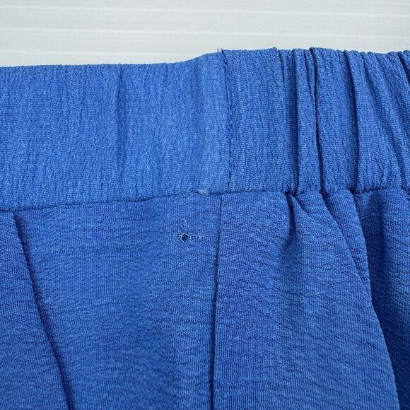 Anthropologie Blue Pants Leifnotes Blooming Perennial Cropped Floral Size 6 - Picture 9 of 12